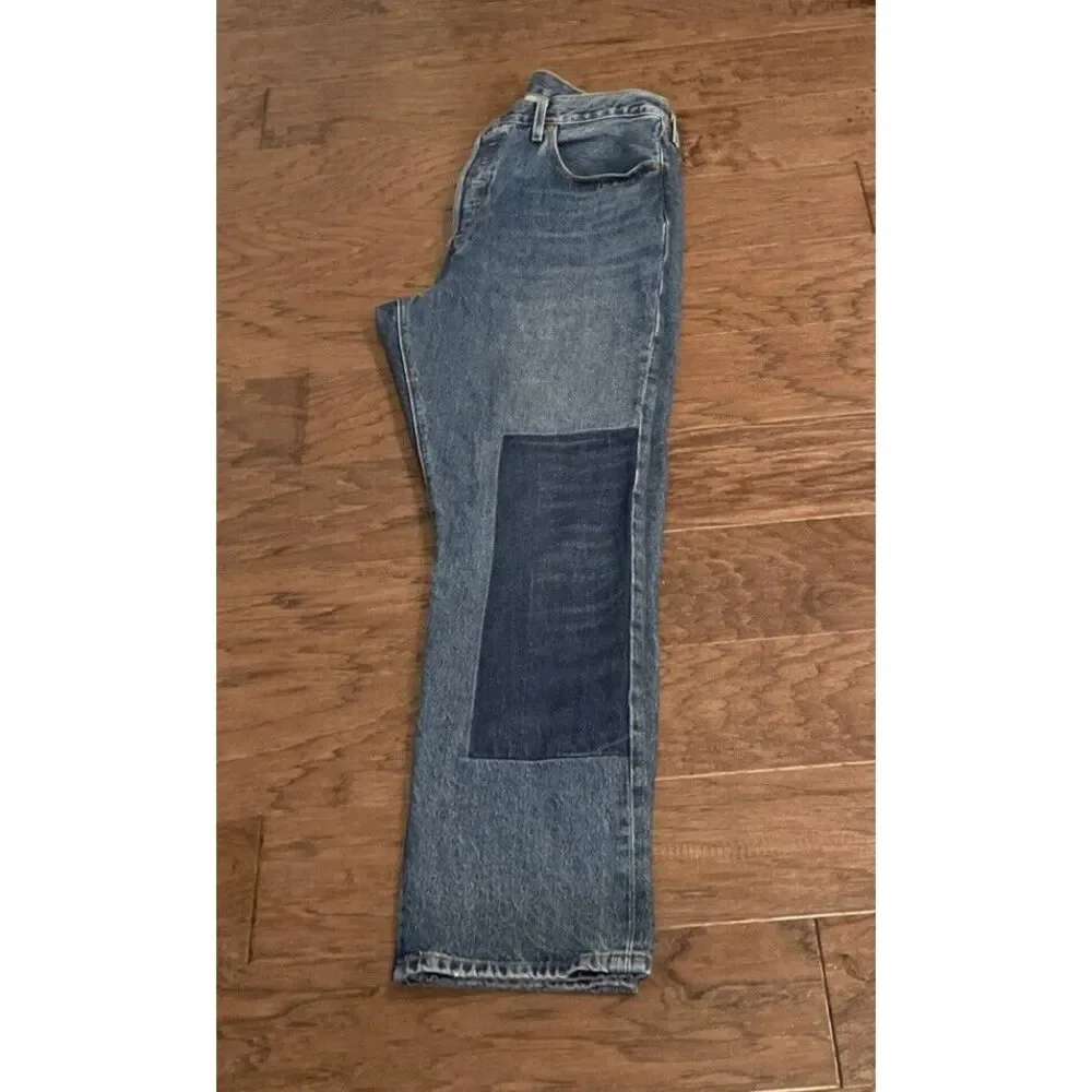 Levi's 501 Premium Original Fit‎ PATCHWORK Men's Jeans 33x30 Medium Wash Vintage